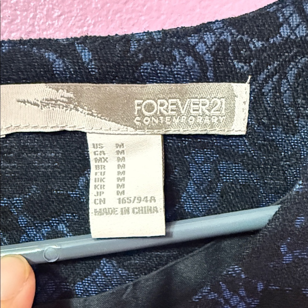 Forever 21 Black and Blue dress size M - Picture 2 of 5